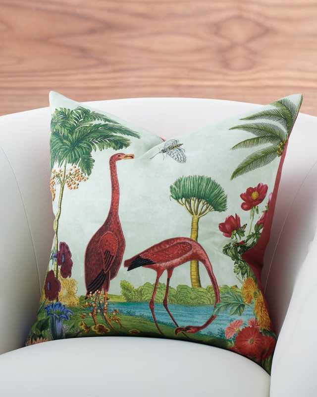 Tropical Flamingo Pillow - 20"